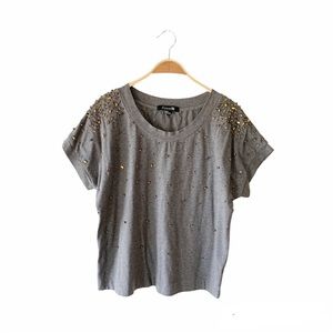 Gray + Neutral Jeweled Top